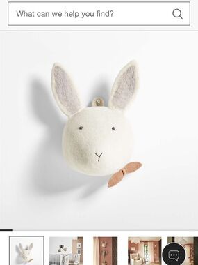 CRATE & Kids felt bunny head wall decor